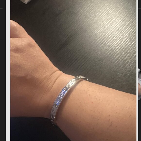 Coach sterling silver Kissing "c" bracelet - Picture 2 of 6